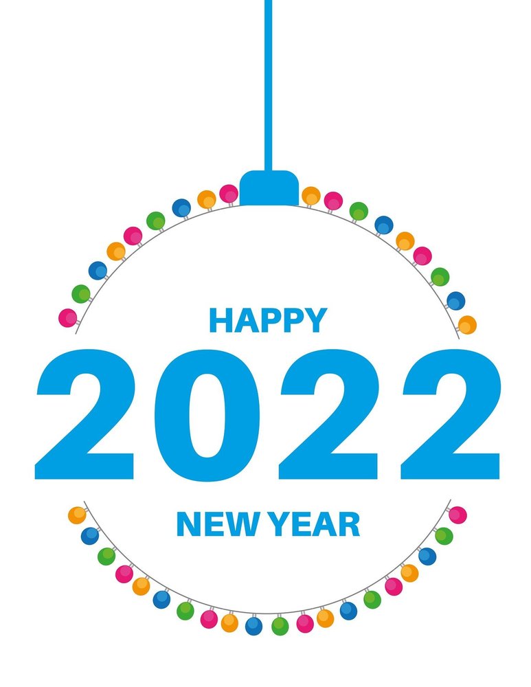 Happy 2022 New Year ornament
