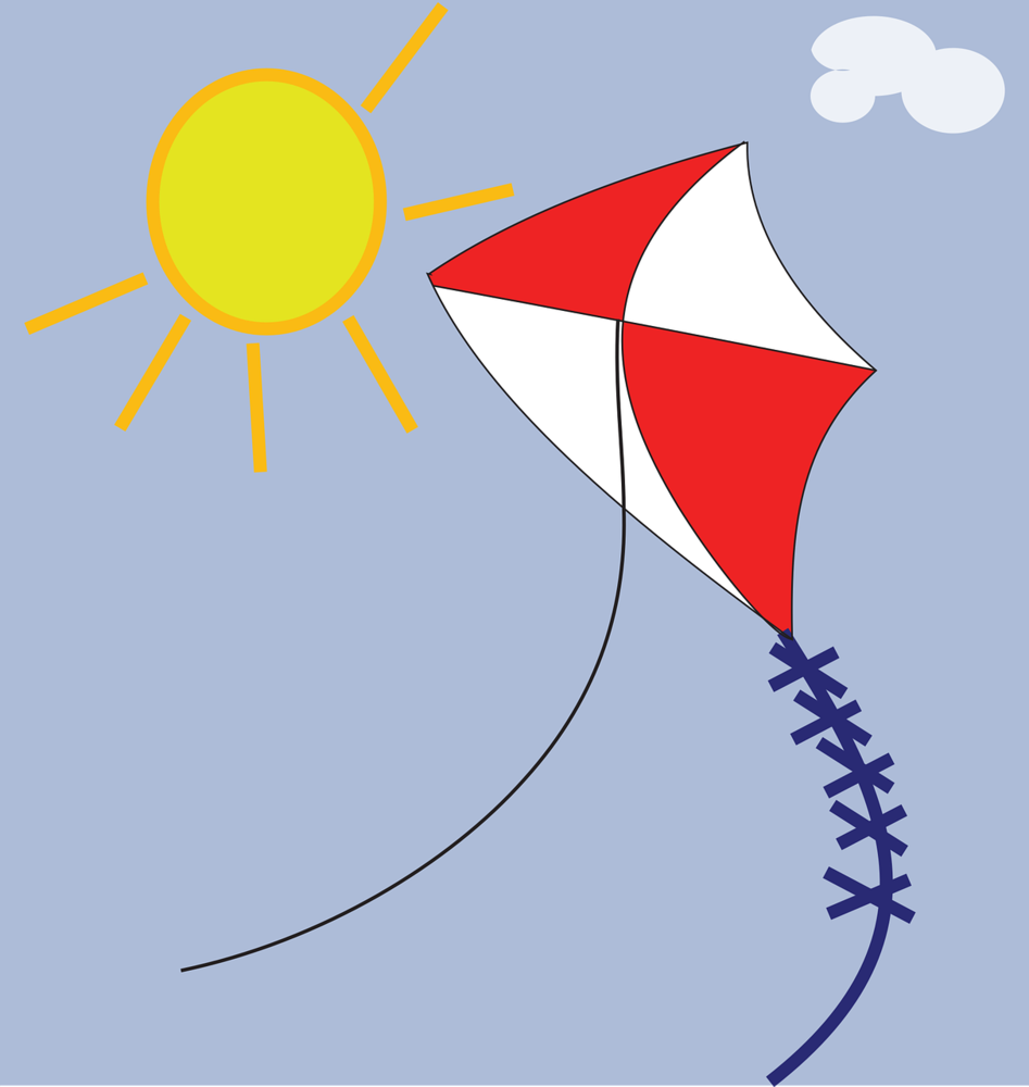 Sunshine with a kite 