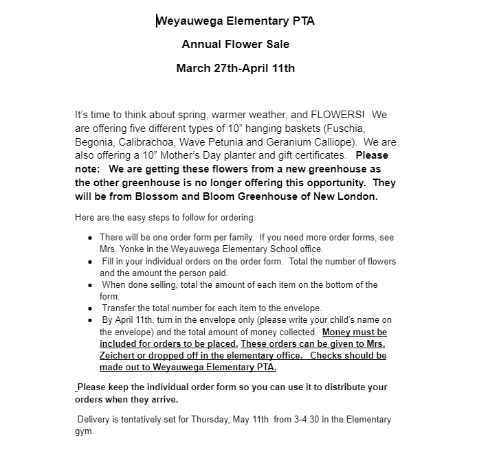 WE NEWS WeyauwegaFremont School District